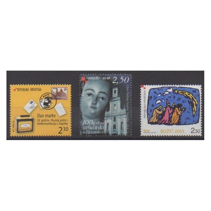 Acheter cette série de timbres de Croatie de l'année 2003 (No 621/623).