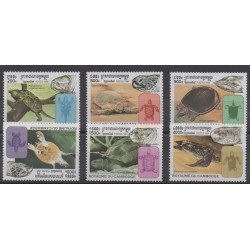 Cambodge - 1998 - No 1556/1561 - Tortues