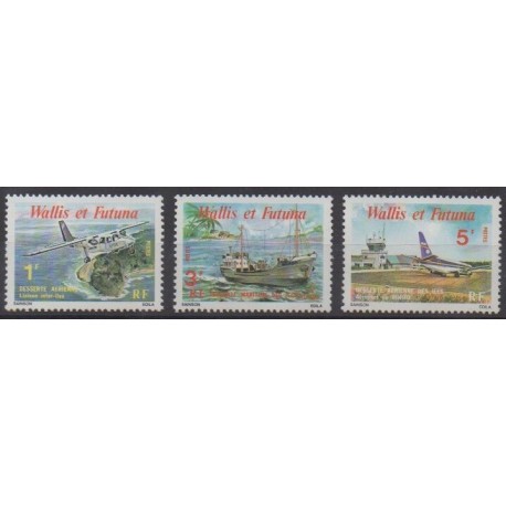 Wallis and Futuna - 1980 - Nb 254/256 - Planes - Boats