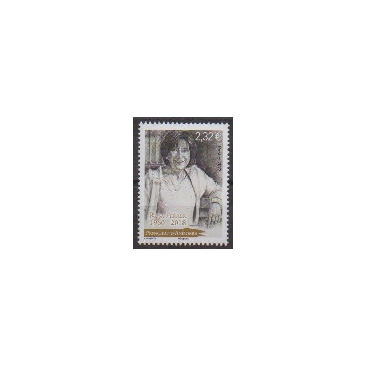 Acheter ce timbre d'Andorre français de l'année 2022 (Rosa Ferrer).
