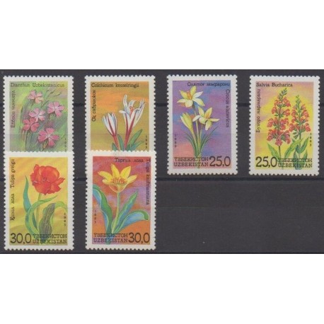 Uzbekistan - 1993 - Nb 30/35 - Flowers