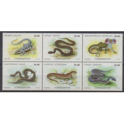 Ouzbékistan - 1999 - No 160/165 - Reptiles