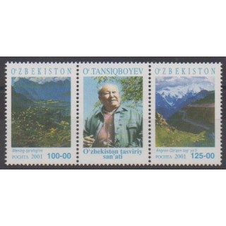 Buy this set of stamps of Uzbekistan of the year 2001 (Nb 223/224).