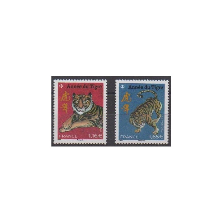 Buy this set of stamps of France of the year 2022 (Nb 5549 et 5551).
