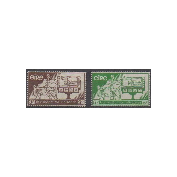 Buy this set of stamps of Ireland of the year 1958 (Nb 140/141).