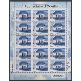 Acheter ce feuillet de France de l'année 2022 (No F57 - Four solaire d'Odeillo).