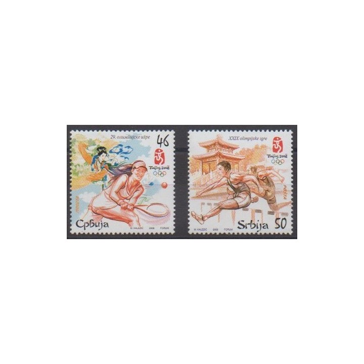 Acheter cette série de timbres de Serbie de l'année 2008 (No 231/232).