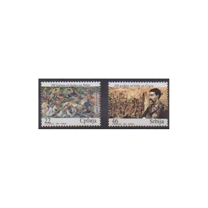 Acheter cette série de timbres de Serbie de l'année 2009 (No 306/307).