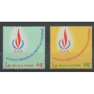 Timbres - Wallis et Futuna  - 1978 - No 224/225 - histoire divers