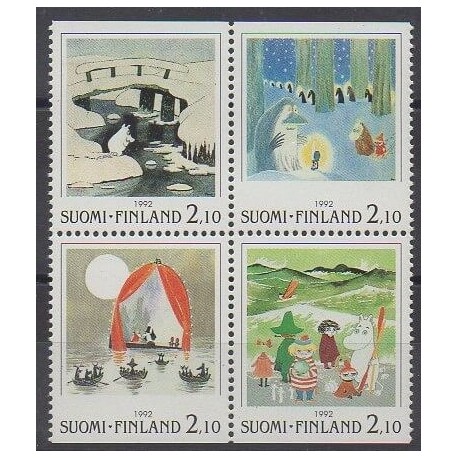 Finlande - 1992 - No 1156/1159 - Philatélie - Littérature