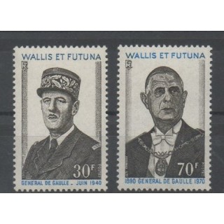 Timbres - Wallis et Futuna  - 1971 - No 180/181 - de Gaulle