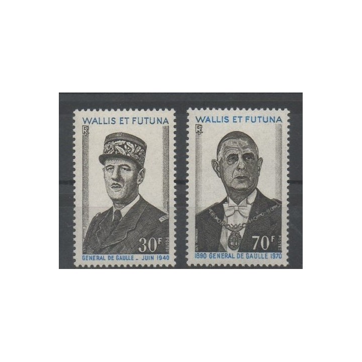 Timbres - Wallis et Futuna  - 1971 - No 180/181 - de Gaulle