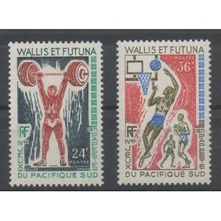 Timbres - Wallis et Futuna  - 1971 - No 178/179 - sports divers