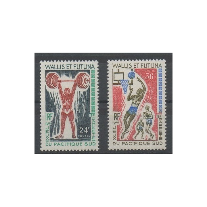 Timbres - Wallis et Futuna  - 1971 - No 178/179 - sports divers