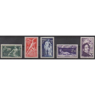 Acheter cette série de timbres de Monaco de l'année 1948 (No 314/318).