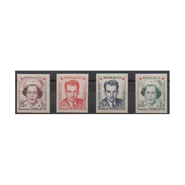 Acheter cette série de timbres de Monaco de l'année 1949 (No 334B/337B).