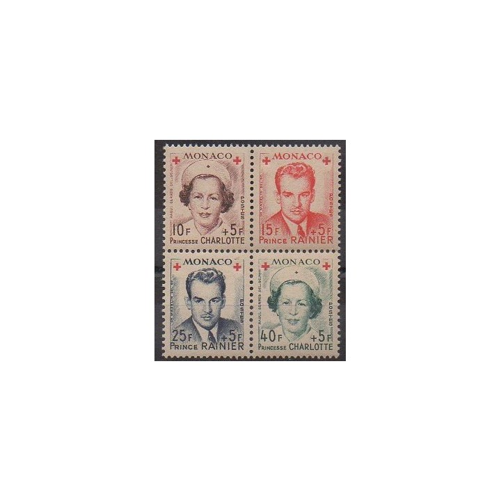 Buy this set of stamps of Monaco of the year 1949 (Nb 334A/337A - Bloc de 4).