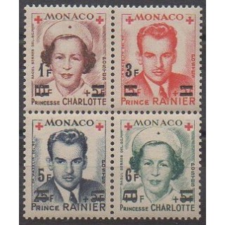 Buy this set of stamps of Monaco of the year 1951 (Nb 379A/382A - Bloc de 4).
