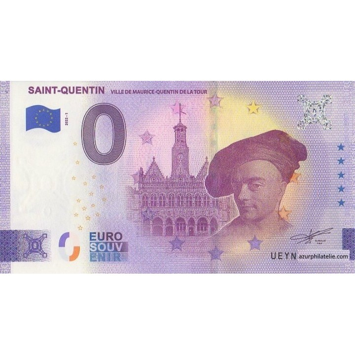 Billet souvenir touristique - 2022-1 - Maurice-Quentin de la Tour - (Aisne )