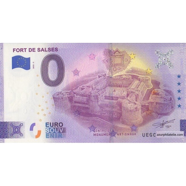 Billet souvenir touristique - 2022-2 - Fort de Salses - (Pyrénées-Orientales)