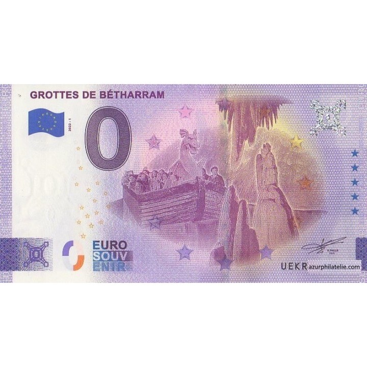 Billet souvenir touristique - 2022-1 - Grottes de Bétharram - (Hautes-Pyrénées)