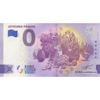 Billet souvenir touristique - 2022-8 - Joyeuses Pâques - (Paris)