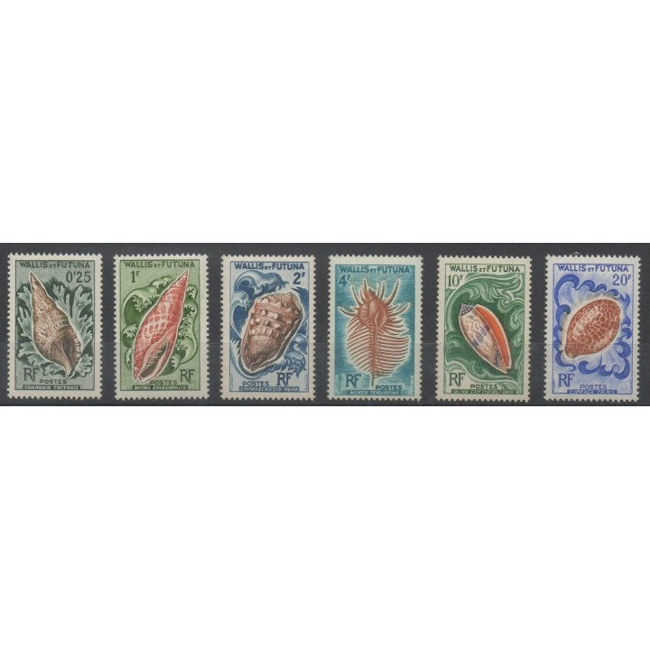 Timbres - Wallis et Futuna  - 1962 - No 162/167 - coquillages