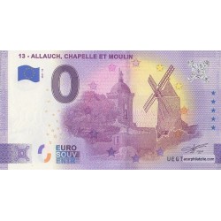 Euro banknote memory - 13 - Allauch - Chapelle et Moulin - 2021-10