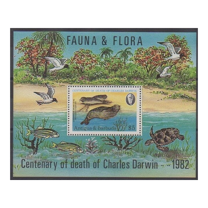 Acheter ce bloc-feuillet d'Antigua et Barbuda de l'année 1982 (No BF63).