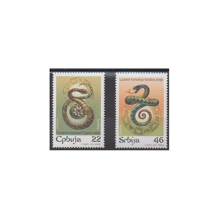 Acheter cette série de timbres de Serbie de l'année 2013 (No 483/484).