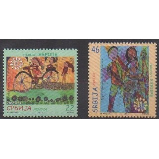 Buy this set of stamps of Serbia of the year 2013 (Nb 519/520).