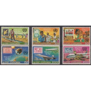 Acheter cette série de timbres des Comores de l'année 1976 (No 158/161 - PA110/PA111).