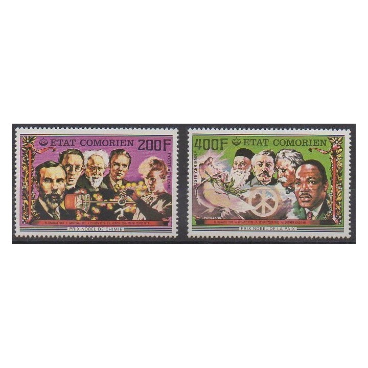 Acheter ces timbres des Comores de l'année 1977 (No PA125/PA126).
