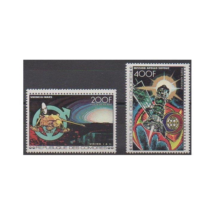 Acheter ces timbres des Comores de l'année 1978 (No PA134/PA135).