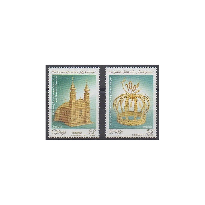 Acheter cette série de timbres de Serbie de l'année 2011 (No 416/417).