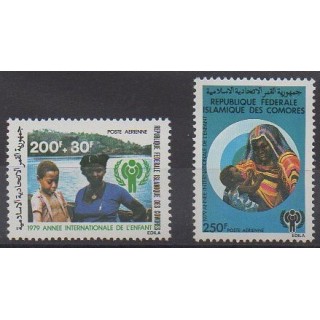 Acheter ces timbres des Comores de l'année 1979 (No PA164/PA165).