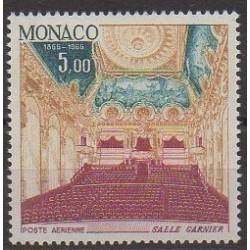 Monaco - Poste aérienne - 1966 - No PA86 - Musique - Monuments