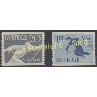 Timbres - Thème sports divers - Suède - 1954 - No 385/386