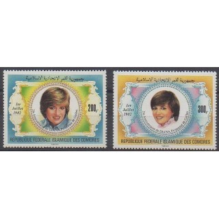 Acheter cette série de timbres des Comores de l'année 1982 (No 368/369).