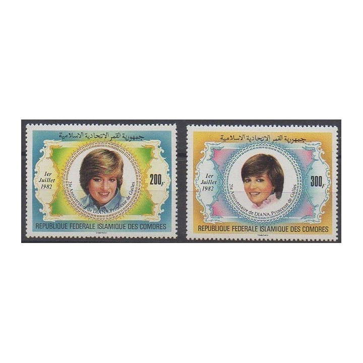 Buy this set of stamps of Comoros of the year 1982 (Nb 368/369).