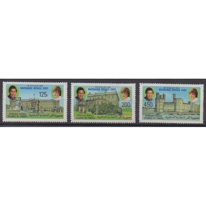 Buy this set of stamps of Comoros of the year 1982 (Nb 370/372).
