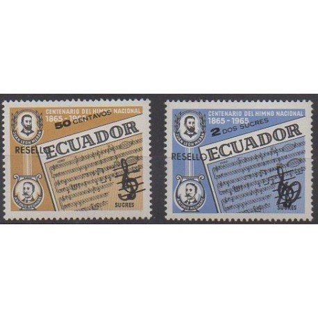 Équateur - 1967 - No 787/788 - Musique