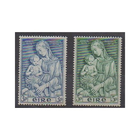 Irlande - 1954 - No 122/123 - Religion - Neufs avec charnière