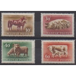 Hungary - 1951 - Nb 986/989 - Mamals - Mint hinged