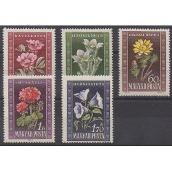 Hungary - 1950 - Nb 963/967 - Flowers - Mint hinged