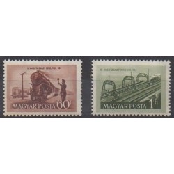 Hungary - 1952 - Nb 1050/1051 - Trains - Mint hinged