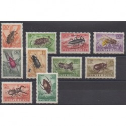 Hungary - 1954 - Nb PA160/PA169 - Insects - Mint hinged