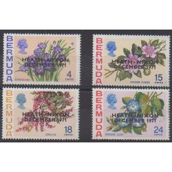 Bermudes - 1972 - No 276/279 - Fleurs - Histoire