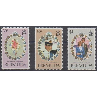 Acheter cette série de timbres des Bermudes de l'année 1981 (No 402/404).