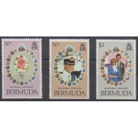 Bermudes - 1981 - No 402/404 - Royauté - Principauté